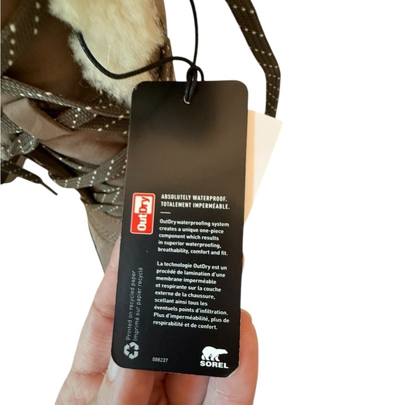 Sorel Tivoli IV Parc Boot Omega Taupe Waterproof Leather Wool Lining Size 6.5 - Picture 12 of 15